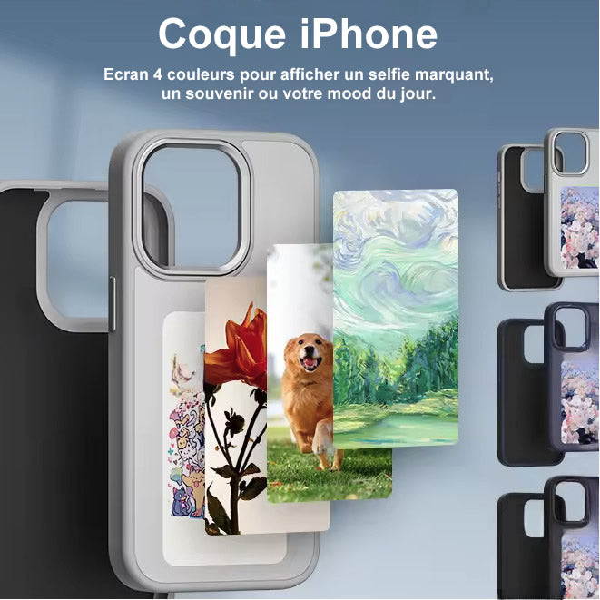Coque NFC iPhone écran 4 couleurs
