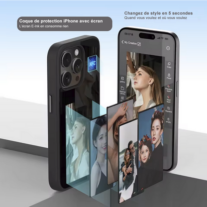 Coque NFC iPhone écran 4 couleurs